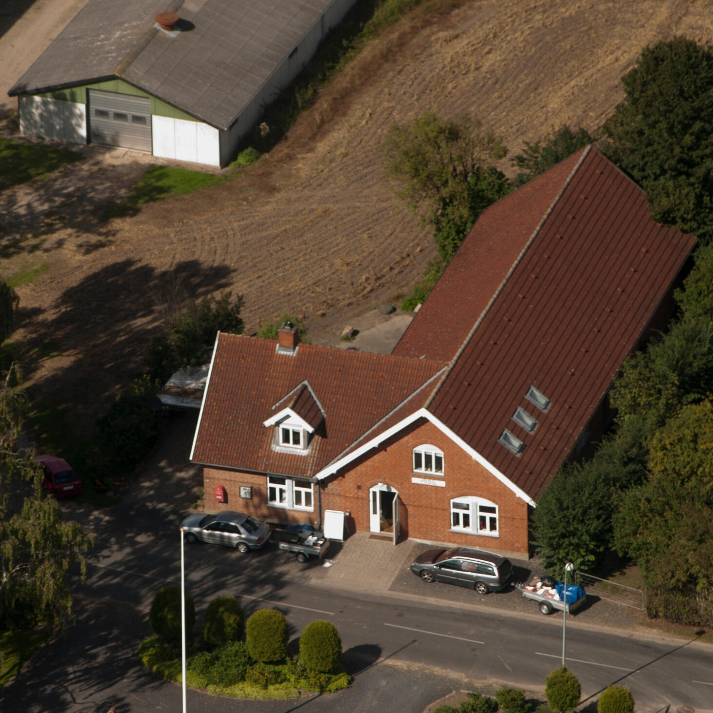 Luftfoto Luftfoto af forsamlingshus